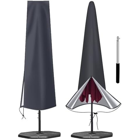 OKPOW Waterproof Heavy Duty Parasol Cover Cover