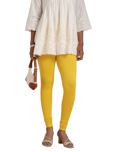 Image of TWIN BIRDS Tailored Cut and Classic Fit Super Stretchable Elastane Fabric Churidar Leggings for Women