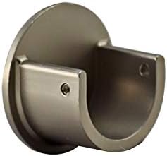 Your Home Online Metal 19mm & 28mm Curtain Pole Recess Wall Bracket Black Chrome Brass Copper (Polished Chrome, 19mm Quantity 2)