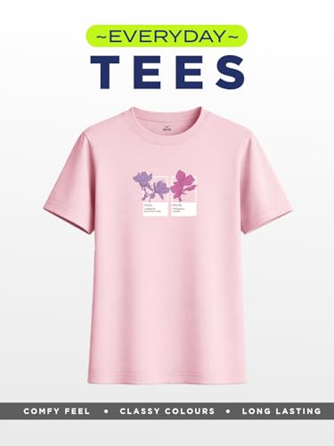 Image of Nobero Women's Graphic Printed T-Shirt | Regular Fit 180 GSM Cotton Tee for Women | Comfortable Round Neck Casual Wear