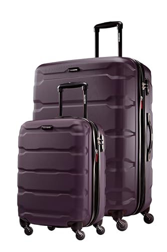 Image of Samsonite Omni Expandable Hardside Luggage with Spinner Wheels, Purple, 2-Piece Set (20 /28), 2-piece Set
