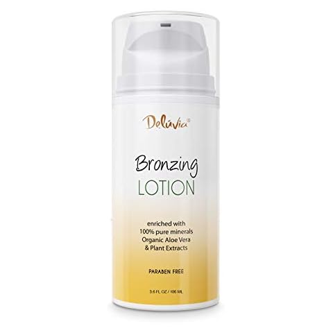 Deluvia Body Shimmer Wash Off Bronzing Lotion, After Sun Lotion, Leg Makeup, Illuminating Body Moisturizer, Bronzing Lotion for Body and Face. Skincare by Deluvia Cover