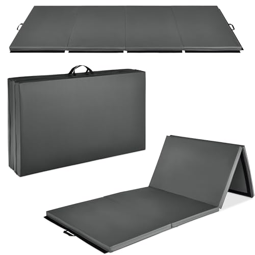 Image of Best Choice Products 10ftx4ftx2in Folding Gym Mat 4-Panel Exercise Gymnastics Aerobics Workout Fitness Floor Mats w /Carrying Handles
