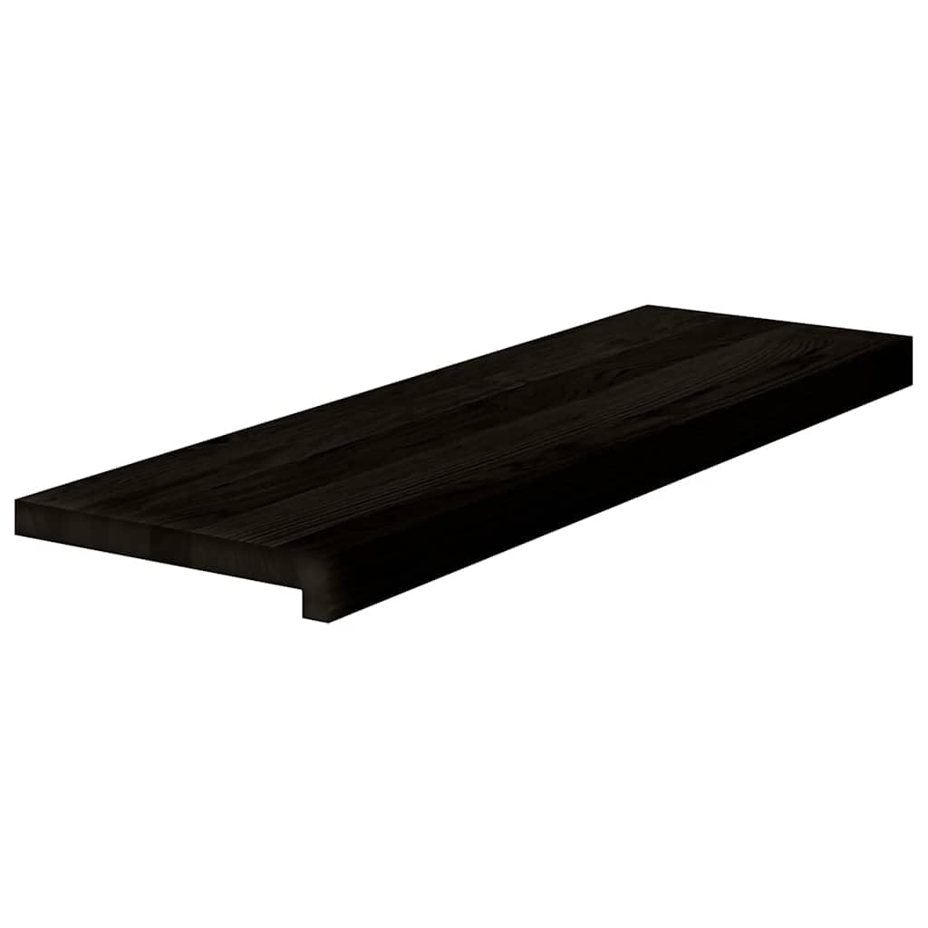 Scalette in rovere massiccio 2 pezzi 80x30x2 cm marrone-nero