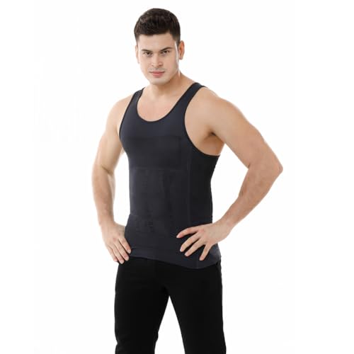 TopTie Men's Slimming Body Shaper Compression Shirt, Shapewear Sculpting Vest Muscle Tank2