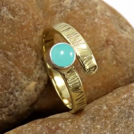 Aqua-Chalcedon CRG1087CE27 pierścionek ze srebra wysokiej próby 925 i mosiądzu, biżuteria dla mężczyzn i kobiet, wszystkie rozmiary CRG1087CE27 (73 (23,2)), metal szlachetny Kamień szlachetny