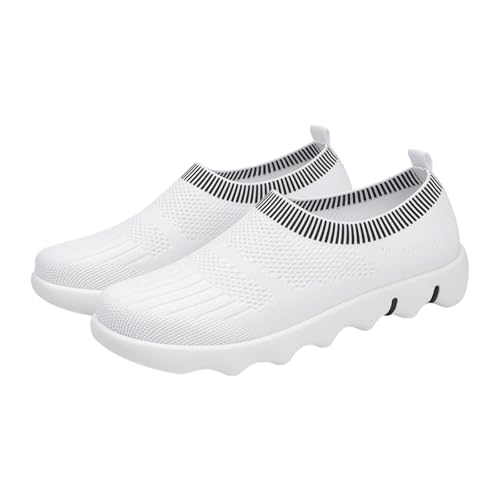 Baskets décontractées tricotées à enfiler anti fatigue avec semelle plateforme