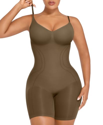 Image of SHAPELLX Shapewear Bodysuit Tummy Control Compression Seamless Body Shaper Slimming Bodysuit Top Thigh Slim Butt Lift