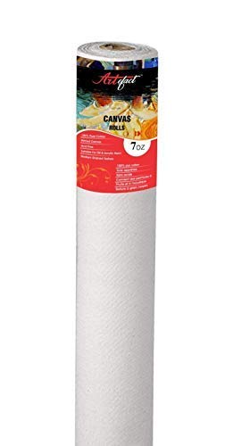 Artifact 7 Oz. Medium Grain Primed Cotton Canvas Roll for Oil and ...