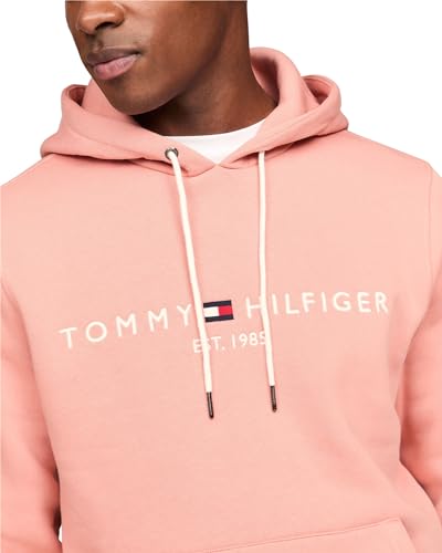 Image of Tommy Hilfiger Men's Medium Weight Fleece Hoodie Sweatshirt With Embroidered Logo, Also Available in Big & Tall