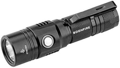soonfire 1000 Lumens LED Flashlight, E07 USB Rechargeable Waterproof Compact EDC Law Enforcement flashlights (Camping, Security and Emergency Use)