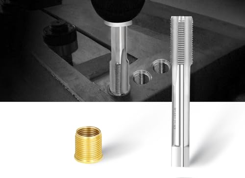 Image of Spark Plug Thread Repair Kit, 14mm Cylinder Head Rethreaded Kit Repair Tools Gasoline Engine M14x1.25 Inserts and M16x1.25 Tap Kit