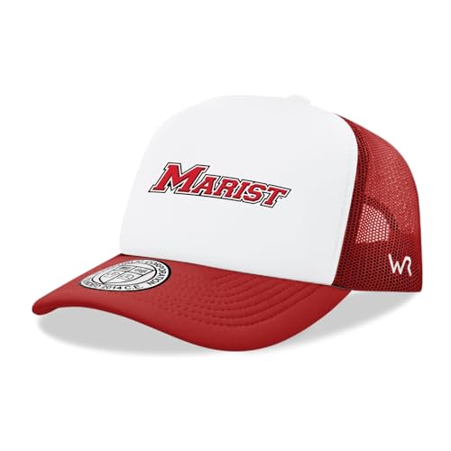 BH Fashion Company Marist College Red Foxes MC Trucker Mesh Snapback Game Day Hat, White/Red