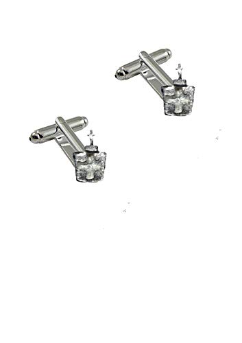 FT463 - Gemelos de piedra sepulcral (1,2 x 2,2 cm), diseño de cruz de peltre inglés moderno publicado por US Gifts for All 2016 de Derbyshire UK