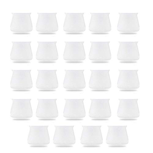 24Pcs Tapas para Muebles Protector de Patas Mesa Silla Almohadilla de Silicona Tapas Antideslizante para Mesa Silla Tapas Protectores Almohadilla de Patas de Sillas (Transparente)