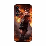 Générique Coque pour Samsung Galaxy A05S Antichoc | Doux TPU Silicone Protection Housse, Étui de Téléphone Manga One Piece Ace Fire Compatible avec Samsung Galaxy A05S