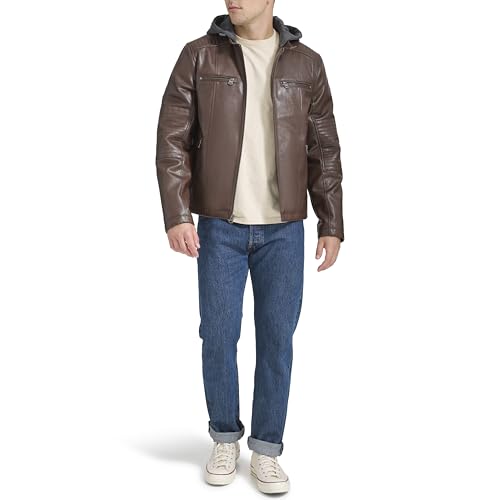 Image of Levi's Men's Faux Leather Racer Jacket