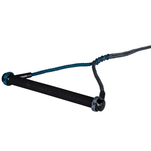 Radar Vapor Custom Waterski Rope, 12 in. Handle 0.940 in. Diam., Grey/Battleship Blue