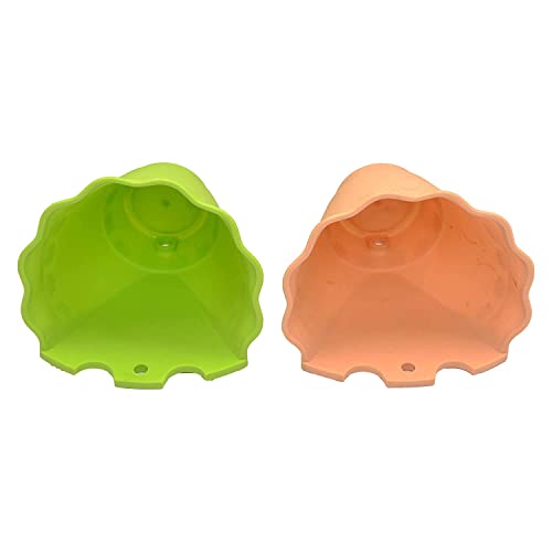 grofly Wall Hanging Planters with Drainage, Flower Pot Plastic with Hook Fence Planters Hanging for Outdoor Plants - 2pcs.