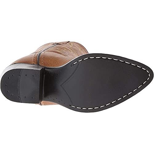 Old West Kids Boots Boy's J Toe Western Boot (Big Kid) Equestrian, Tan Canyon, 4