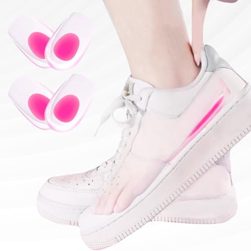 Image of Gel Silicone Heel Cups, Heel Cushions for Heel Pain Spur Relief Plantar Fasciitis, Shoe Pads for Women Size 4.5-8.5, 2 Pairs