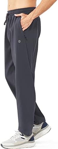 NORTHHILL Men’s Fleece Lined Sweatpants Winter Thermal Windproof Running Cycle Track Workout Cold Weather Pants