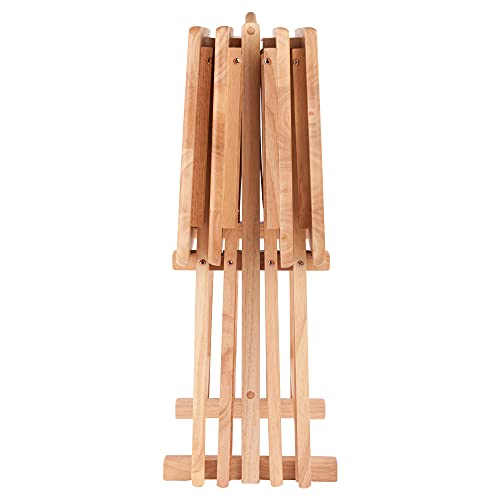 Image of Winsome Wood Alex Snack Table Natural Set 5 Pc, 25.98 inches | Easy to Store Portable Fold Up Table Set for Kitchen, Living Room TV Dining, Crafts, Puzzles, Work From Home