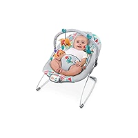 bright starts flamingo vibes - vibrating bouncer with toy bar Zippy main image 0