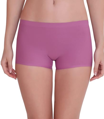 Image of LOURYN KOULYN Women's Ice Silk Seamless Boyshort Panty, (Pack of 3 Panty)