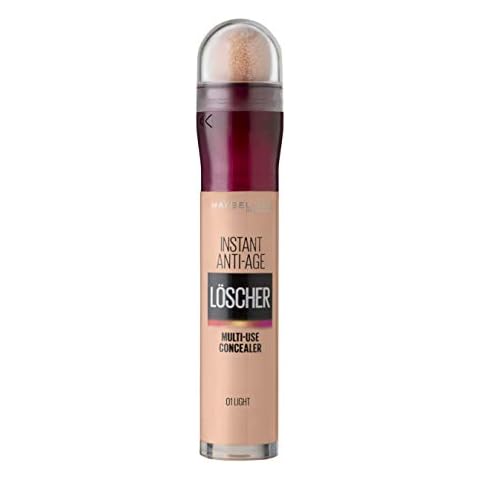 Maybelline New York Abdeckstift, Instant Anti-Age Effekt Concealer, Löscher mit Mikro-Lösch-Applikator, Nr. 01 Light, 6,8 ml Cover
