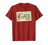 Santa North Pole Stamp Retro Tee andrea tristano