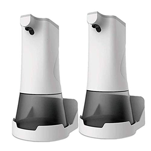Not Branded 2 dispensadores automáticos de jabón, bomba dispensadora de jabón sin contacto, montaje en pared/encimera, carga USB, espuma intermitente de 0,25 s, 350 ml, para cocina, baño, inodoro,