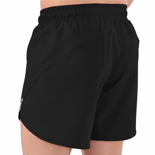 ROAR-INT BJJ Shorts Grappling Kickboxing Muay Thai Boxing Shorts MMA Fight Shorts for Men (US, Alpha, XX-Large, Regular, Regular, Black) - Thumbnail 5