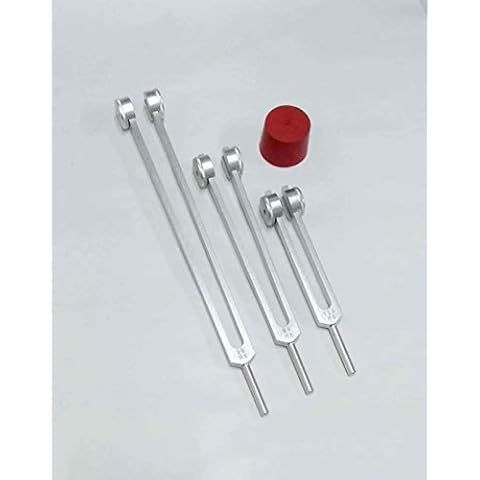 Tuningforkshop Otto 32, 64 and 128 Hz Tuning Fork Set for Healing with Activator & Pouch Cover