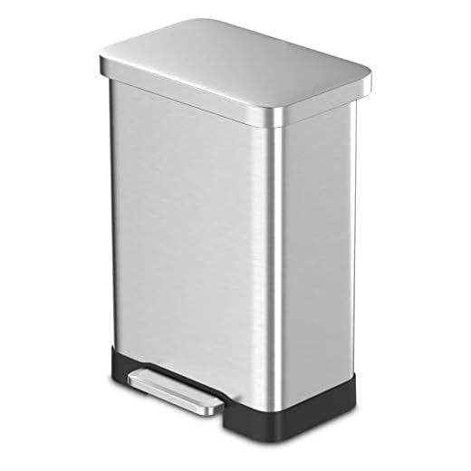 OUWAVE 20 Gallon Trash Can, Stainless Steel Step on Kitchen Trash Can, Stainless Steel Kitchen Trash Bin Garbage Bin