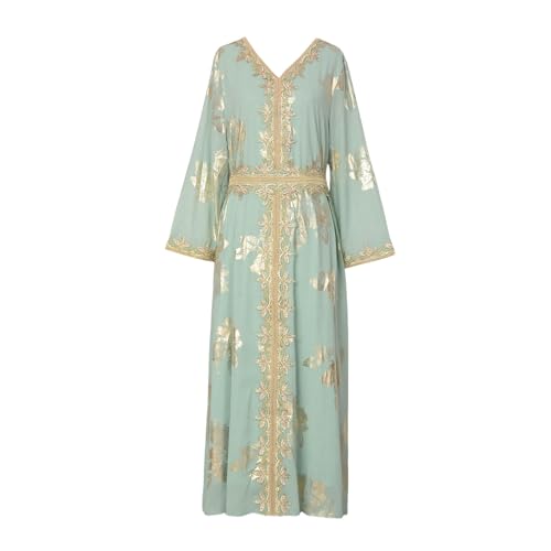 Robe longue formelle Dubaï fluide et couvrante pour mariages et soirées