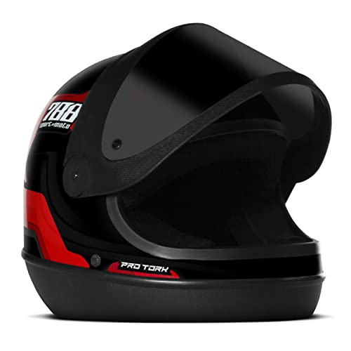 Capacete Pro Tork Sport Moto 788 Vermelho Vis. Fumê