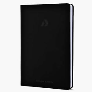 Nextnoid Hardcover Lined Notebook Journal – 120 GSM Thick Paper, Medium A5-160 Pages – Perfect for Writing, Journaling, and Note-Taking (Black,Ruled)