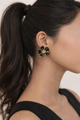 Image of Premium Oxidized Designer Stud Earrings Set of 12 with Folding Jewelry Box | Stylish Traditional & Modern Earrings Set for Women & Girls