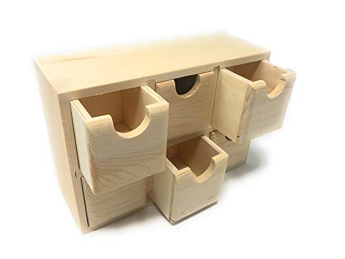Vetrineinrete® Cassettiera in Legno portagioie