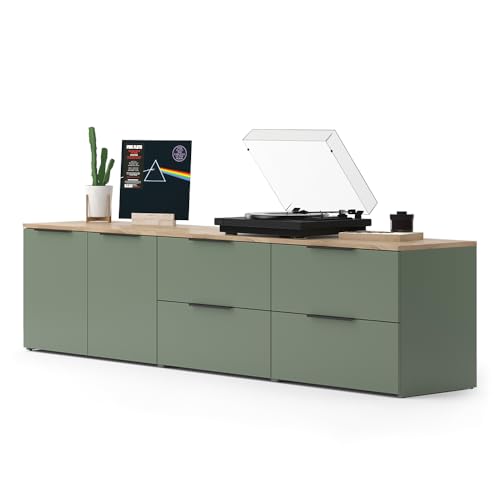 Vicco Parete Attrezzata Soggiorno Wido, Verde, 3 Parti - 5