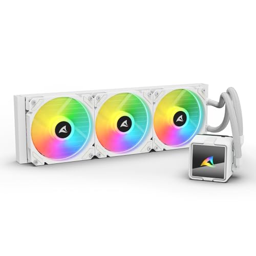 Sharkoon AIO����V�X�e�� S60 ARGB �z���C�g 120mm ARGB PWM�t�@��3��� �C���t�B�j�e�B�~���[���w�b�h �����R�[���h�v���[�g ���{���K�㗝�X�i