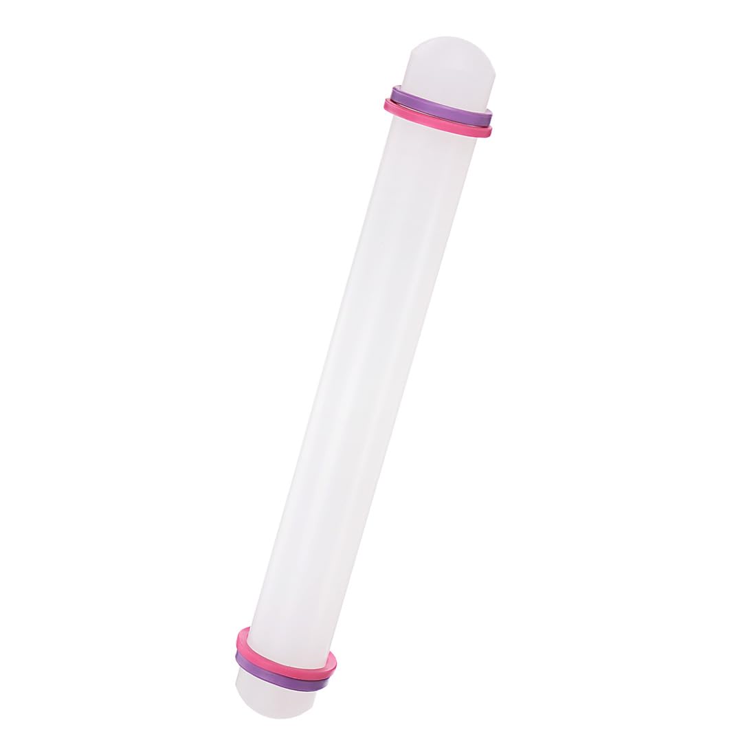 Rodillo Para Fondant - Rodillo Para Masa De Fondant Antiadherente Sin Mango Herramienta De Cocina Rodillo Con Anillos PP - (12" x 1.38", Blanco)