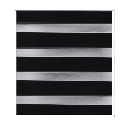 helloshop26 – Estor tamisant Ventana Cortina Cerca persiana, plástico, Negro, 80 x 50 x 150 cm