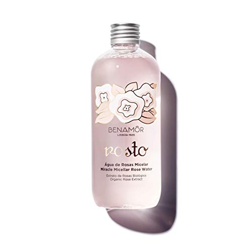 Benamôr - Agua de rosa micelar - Colección Rosto - Desmaquillante Suave Cara y Labios - Un Extracto de Rosas Bio - Sin Paraben, Vegan - Frasco 300 ml