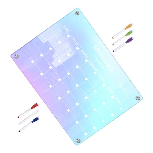 DIYEAH 1 Juego tablero de planificación acrílico decorativo calendario de para refrigerador calendario mensual de nevera home organizer planificador familiar heladera congelador