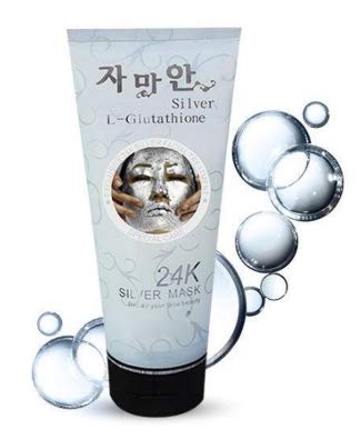 24k silver mask l glutathione 24K Silver Mask L Glutathione Cream Soft Facial Treatment 220m