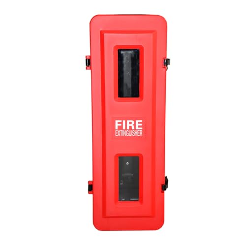 VICTORY Fire Extinguisher Cabinet Plastic Fire Extinguisher Box Red Cabinet for 10lb 20lb Extinguisher Wall Mount