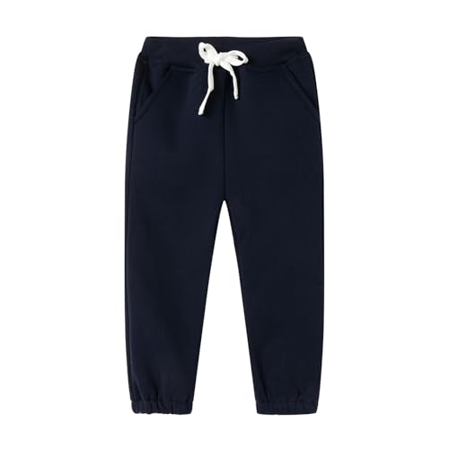 Image of Mud Kingdom Girls Boys Drawstring Sweatpants Solid Colors Elastic Waist Slant Pockets 2-10 Years