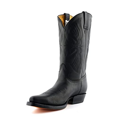 Grinders Louisiana Homme Cowboy Bottes, Noir, pointure 42